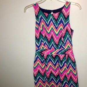 Lilly Pulitzer Multi-Color Chevron Dress